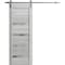 Sartodoors Sliding Closet Bi-fold Doors 36 x 80in, Quadro 4113 Matte Black W/ Frosted Glass, Sturdy Tracks QUADRO4113BF-BLK-36 - alternate 1